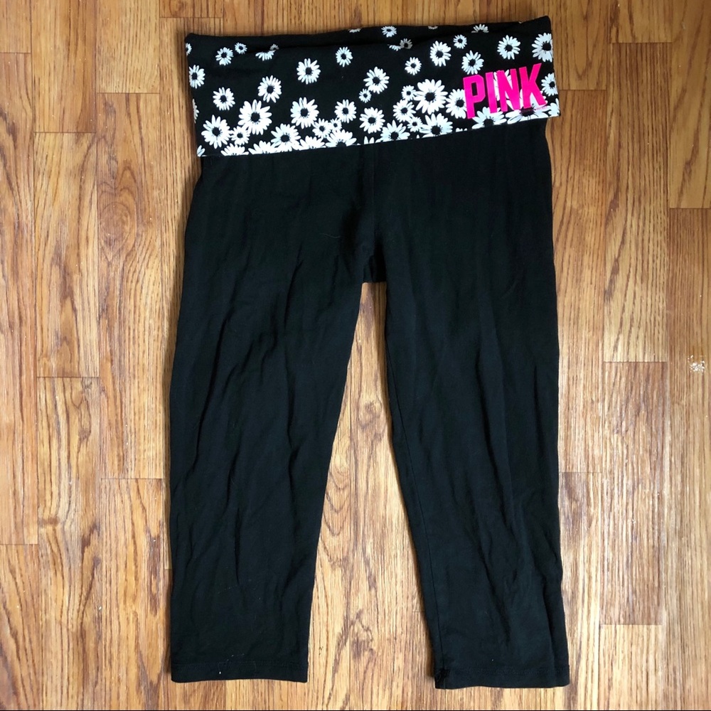 PINK yoga cropped skinny